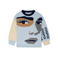 KidSuper Face Boxy Sweater 'Blue'