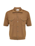 Versace short-sleeved button-up sweater