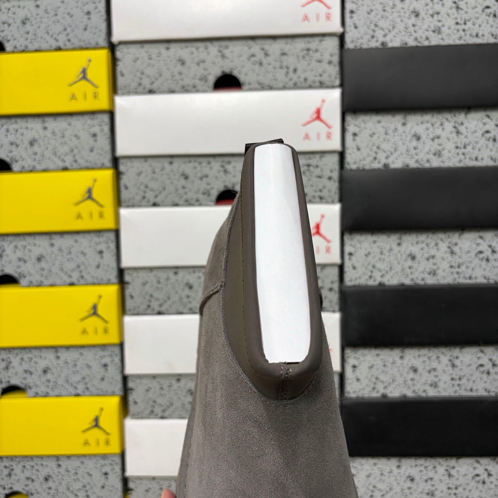 UGG Classic Mini Weather Hybrid Women's Boot – Suede & Stretch Collar Ankle Boot with Orange Pull Loop, UGG SugrSole & Weather-Resistant Construction in Grey