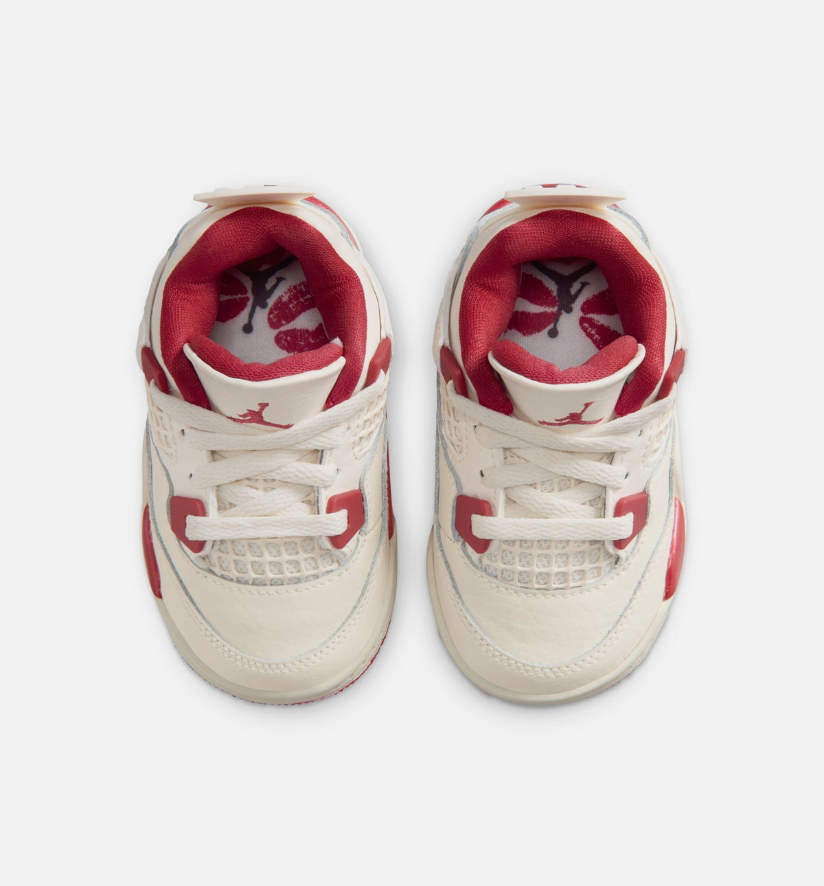 Air Jordan 4 Retro Valentine's Day Baby & Toddler Sneakers - Pale Ivory / Sierra Red / Tough Red