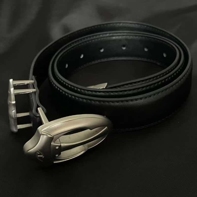CATSSTAC Dragon Limited Leather Belt Irregular Metal Buckle Waist Belt