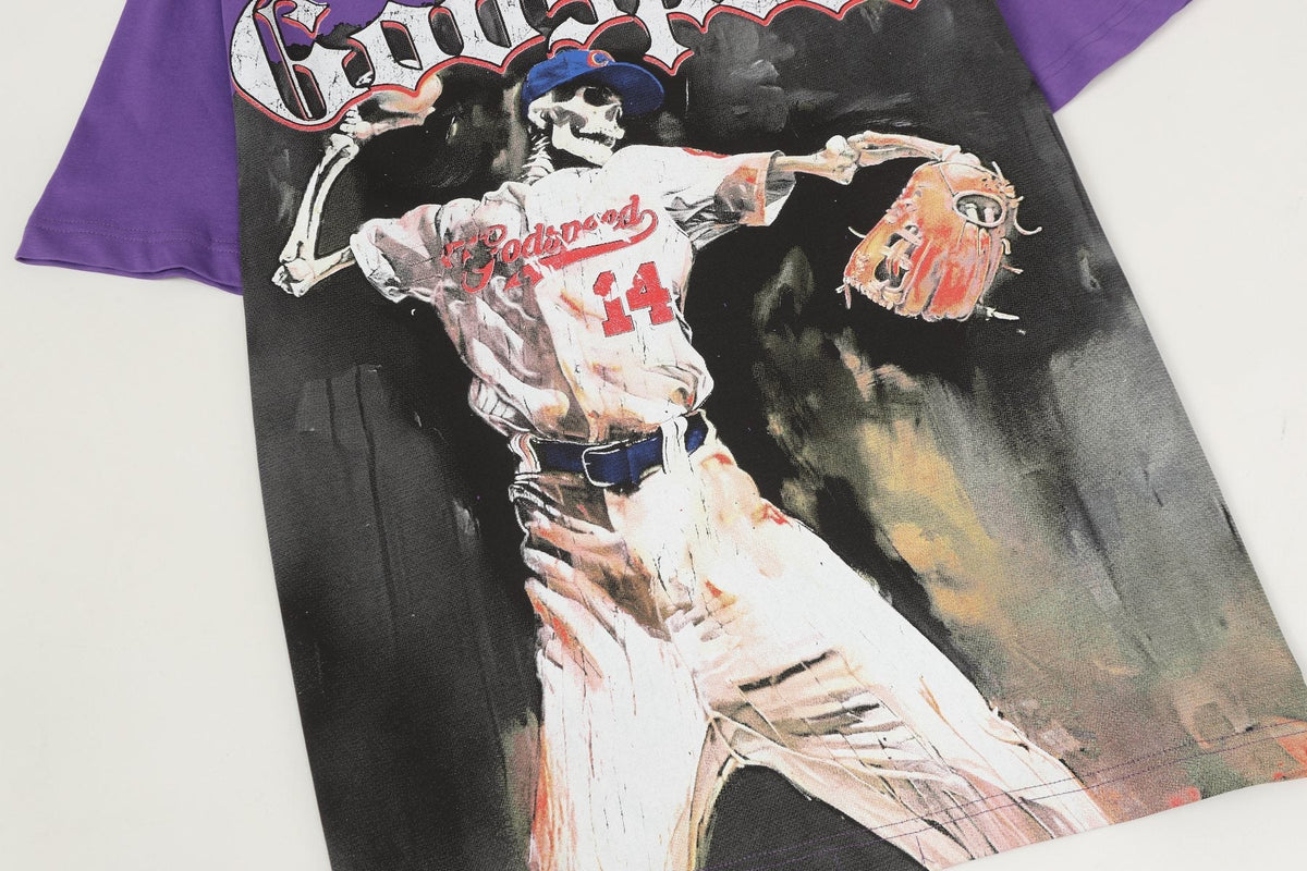 Godspeed Purple Baseball Graphic T-Shirt