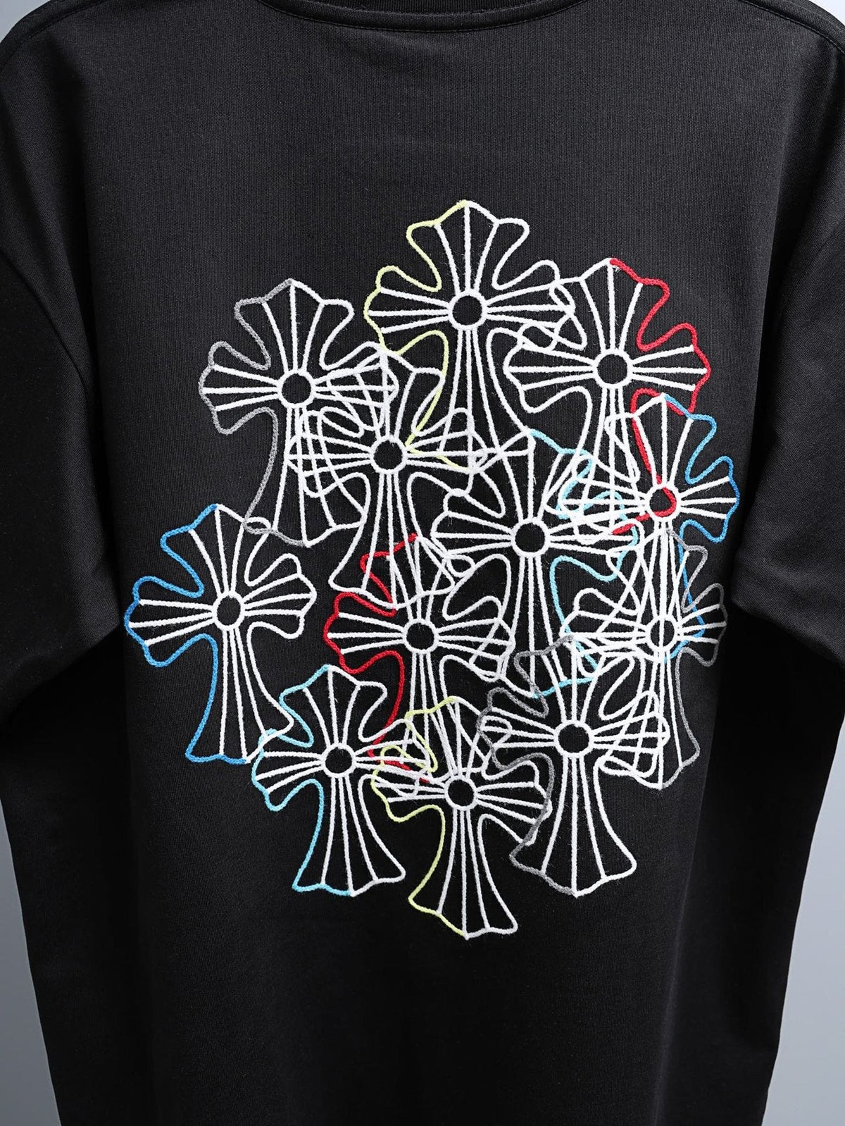 Chrome Hearts Floral Cross Short-Sleeve T-Shirt