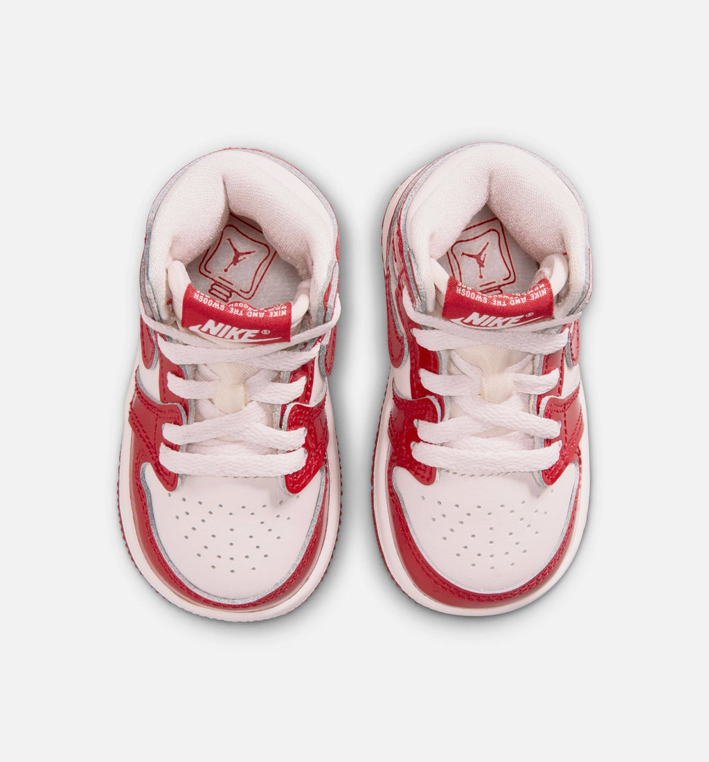 Air Jordan 1 Retro High OG Nails and Grails – Infant/Toddler Lifestyle Shoe in University Red/Metallic Silver
