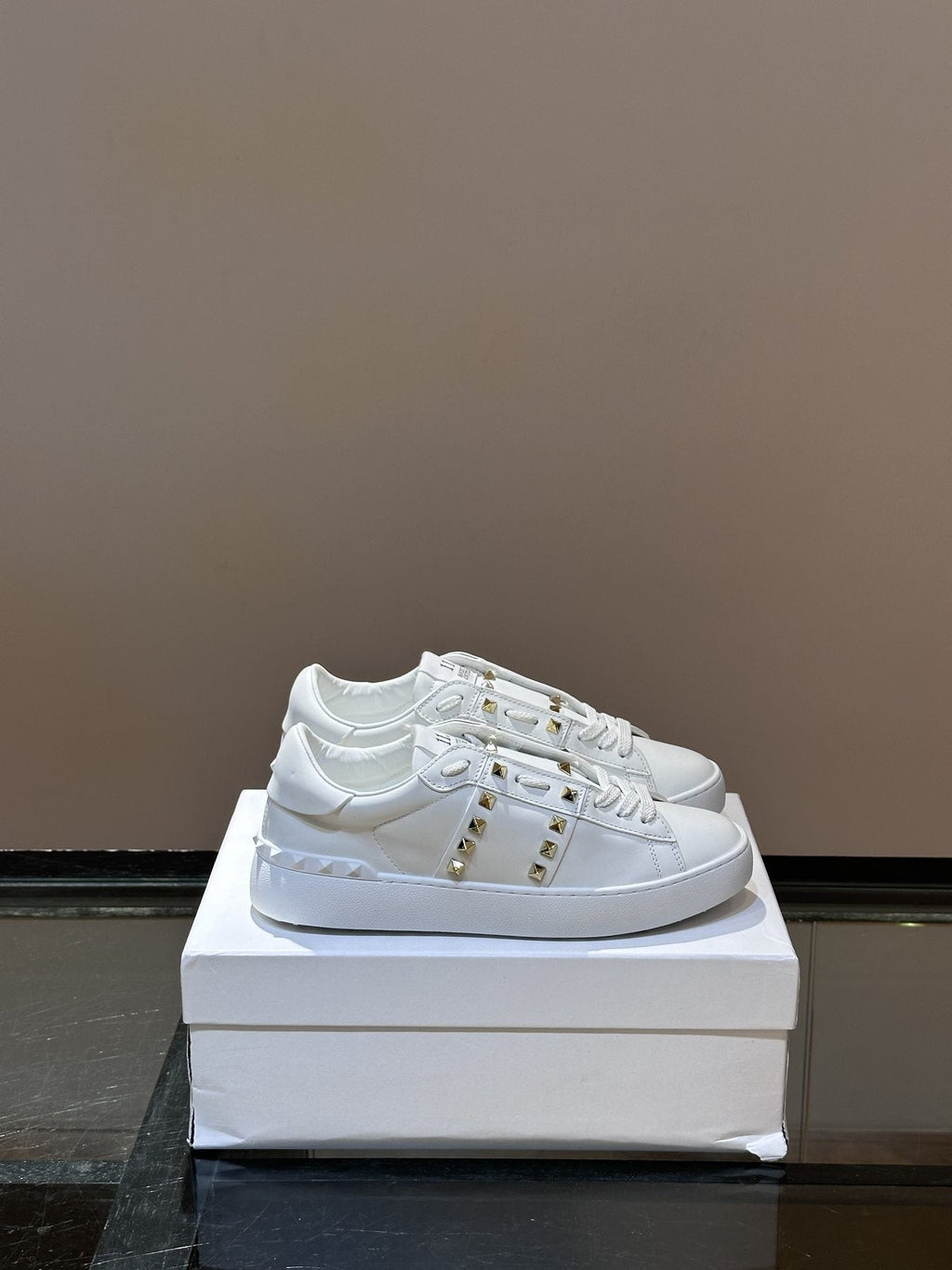 Valentino Gold Stud Low-Top Sneakers