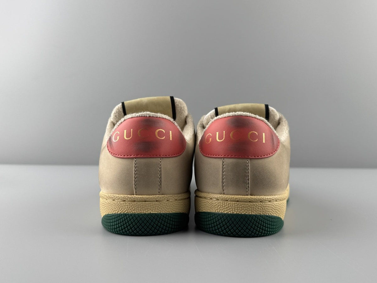 Gucci Beige Stripe Low-Top Sneakers